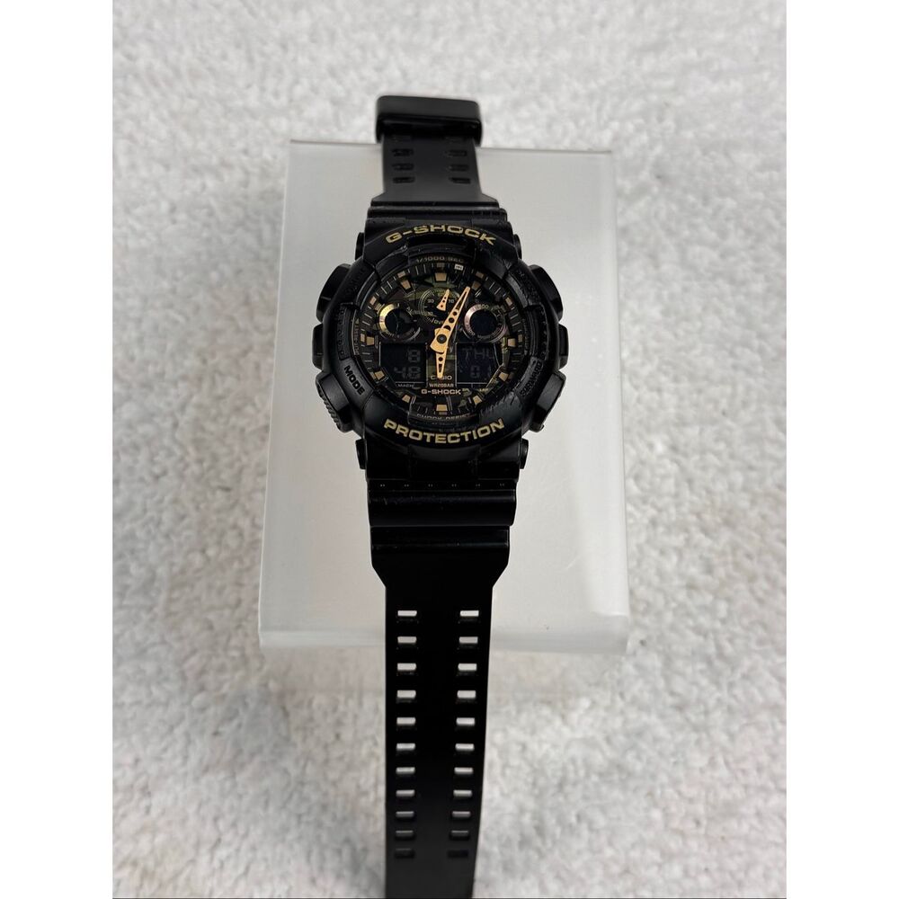 CASIO G-SHOCK GA-100CF-1A9 Camouflage Black Analog Digital Watch